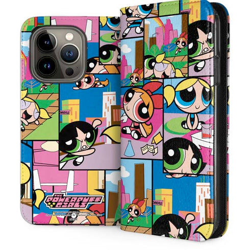 Cartoon Network Powerpuff Girls Patches iPhone 15 Pro Folio Case